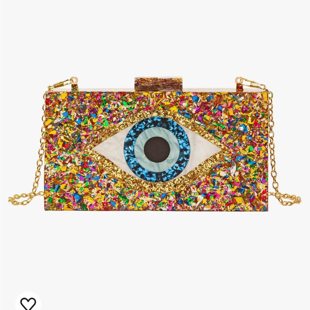 LETODE Evil Eye Acrylic Clutch Glitter Purse Evening Bag